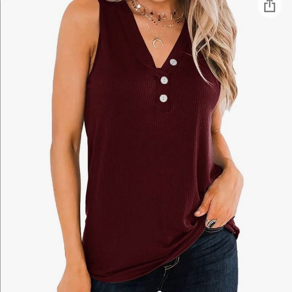Like New Women’s Large Henley Vneck Tank